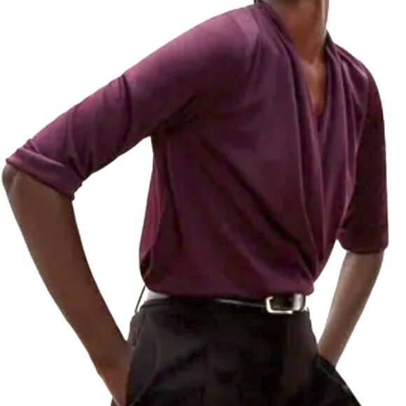 M.M. LaFleur The Deneuve Top in Blackberry - Picture 2 of 7